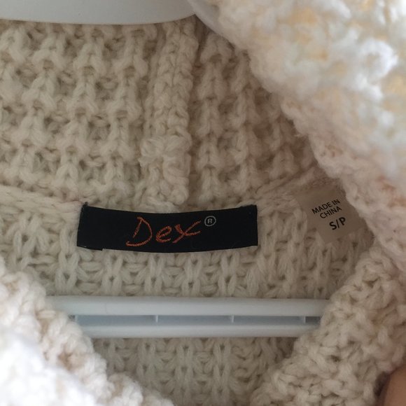 DEX Knitted Tank Cream Sweater - Picture 2 of 2